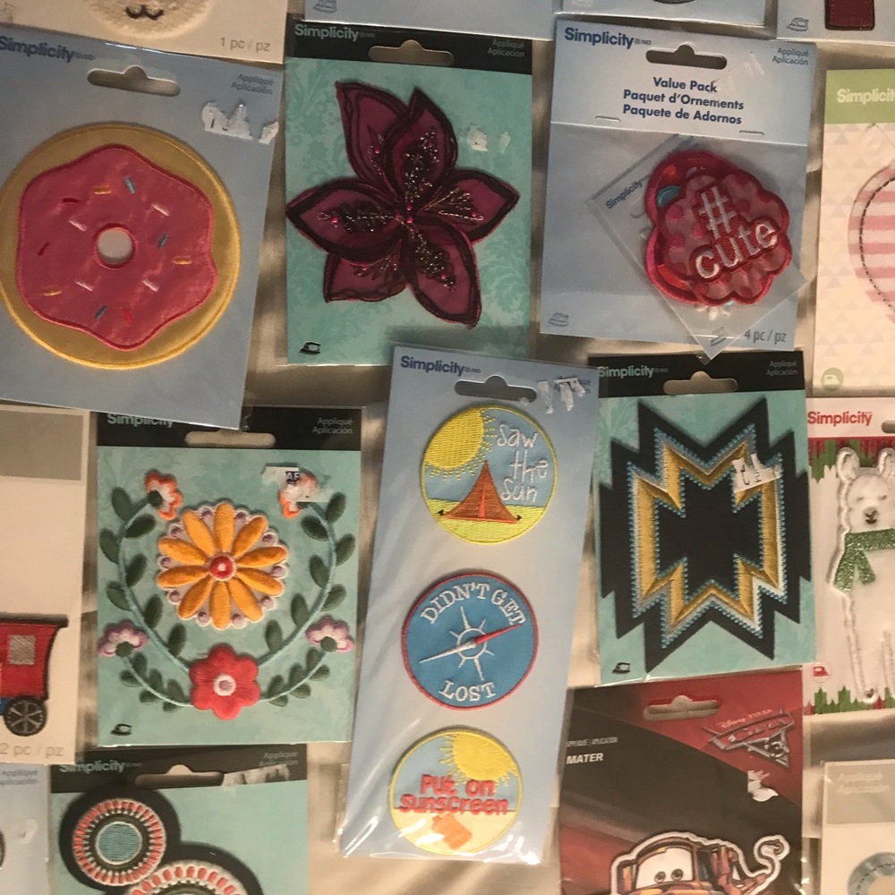 Lot 50 simplicity Assorted Iron-On Patches – Multicolor Decorative Appliqués - Picture 8 of 9